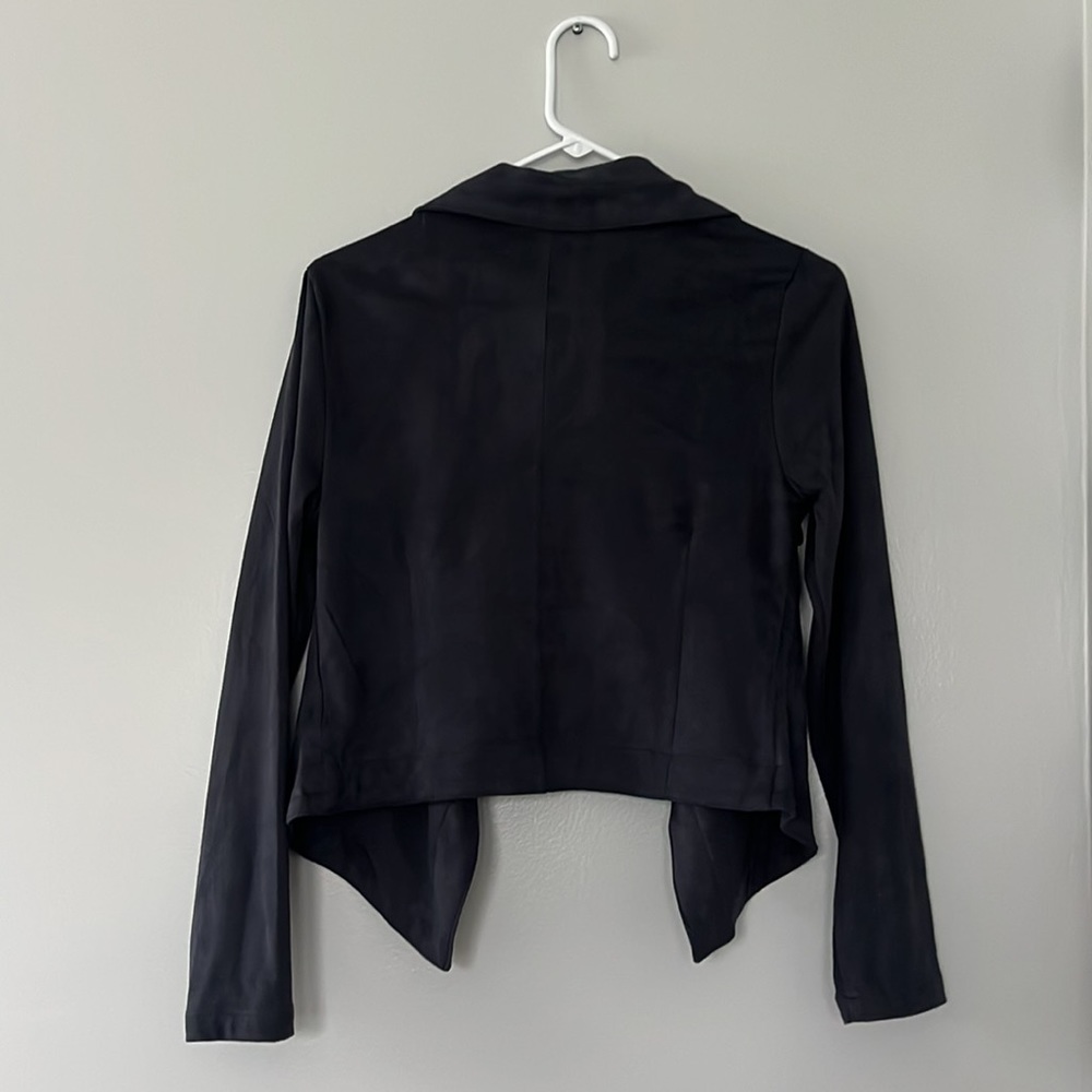 Faux Suede, Charcoal, blazer - Picture 5 of 5